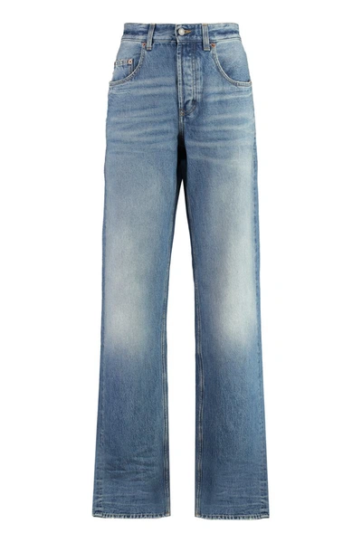 Saint Laurent Wide-leg Jeans In Blue