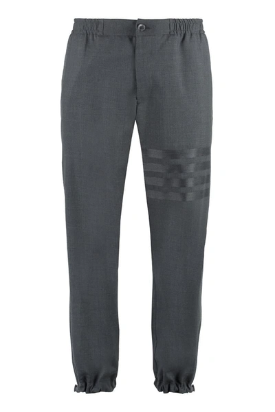 Thom Browne Wool Tailored Trousers In Grey