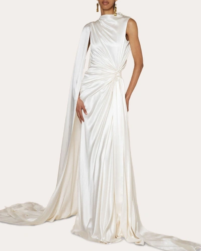 Roksanda Orien Silk-satin Gown In Ivory