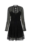 Chloé Chloe Black Linen Blend Mini Dress In Black