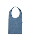 Coperni Denim Texture Shoulder Bag With Top Handle In Blue