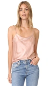 Alice And Olivia Harmon Satin-crepe Camisole In Burnt Rose
