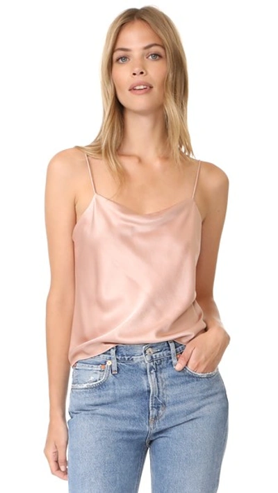 Alice And Olivia Harmon Satin-crepe Camisole In Rose