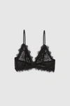 ANINE BING ANINE BING LACE BRA WITH TRIM IN BLACK