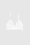 ANINE BING ANINE BING LACE BRA WITH TRIM IN IVORY