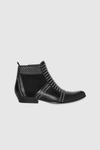 Anine Bing Charlie Stud-embellished Leather Boots In Silver