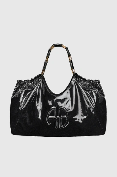 Anine Bing Kate Tote In High-shine Black