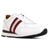 Bally Leather Sneakers With Contrasting Stripes And Perforated Toe In White