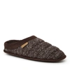 Dearfoams Asher Knit Faux Shearling Clog Slipper In Brown