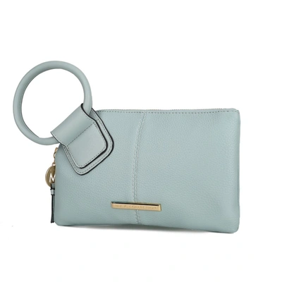 Mkf Collection By Mia K Luna Vegan Leather Clutch/wristlet For Women's In Blue