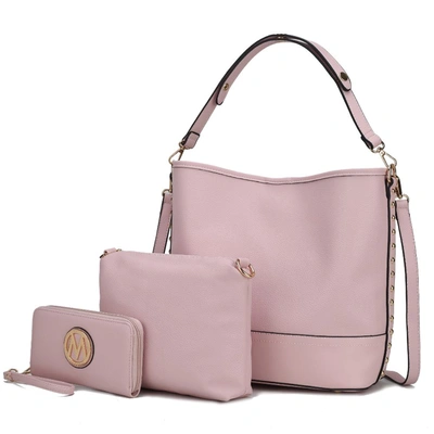 Mkf Collection By Mia K Ultimate Hobo Bag With Pouch & Wallet In Pink