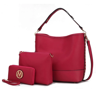 Mkf Collection By Mia K Viviana Women's 2pcs Hobo Bag With Wristlet By Mia K In Red