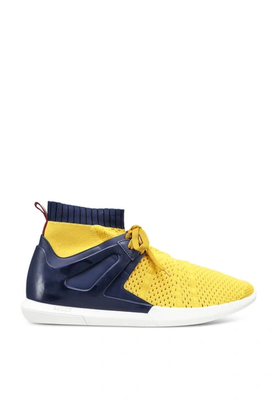 Bally Avallo Men's 6221330 Kodak Leather & Fabric Sneakers In Yellow