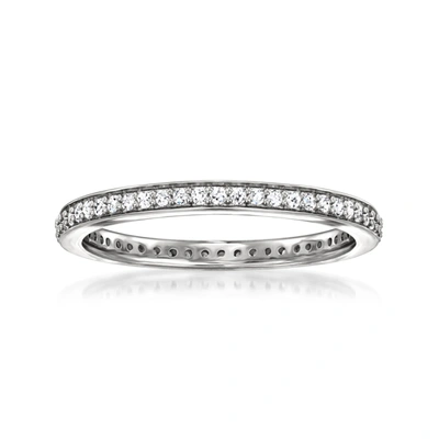 Ross-simons Lab-grown Diamond Eternity Band In Sterling Silver In White