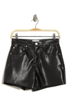 FRAME LE SUPER HIGH WAIST RECYCLED LEATHER SHORTS