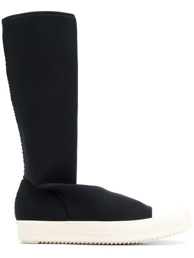 Rick Owens Drkshdw Trainer Boots In Black