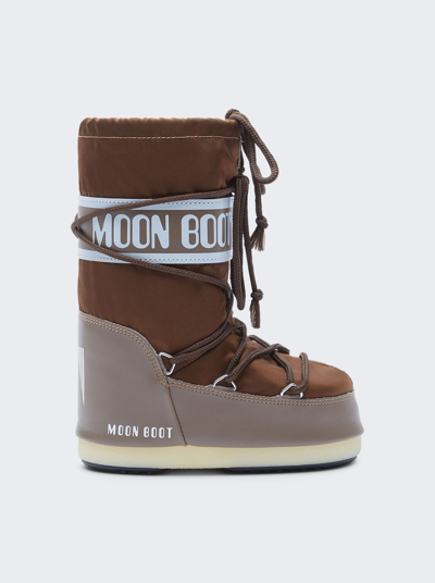 Moon Boot Icon Nylon Boots In Shitake