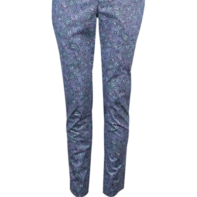 Lords Of Harlech Jack Lux Trippy Paisley Pant In Purple