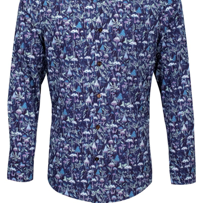 Lords Of Harlech Morris Shroomy Shirt In Blue