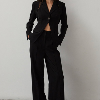 Crescent Penelope Bolero Blazer Set In Black