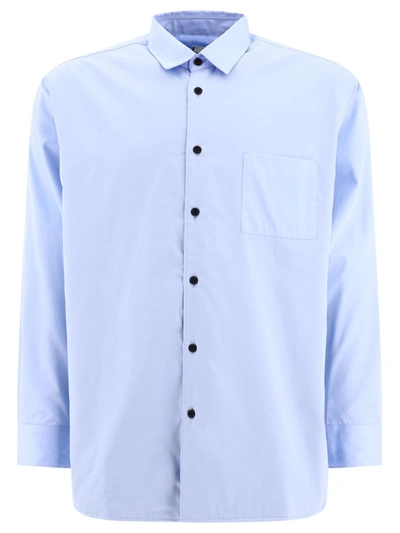 Gr10k "poplin Polartec®" Shirt In Blue