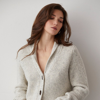 Crescent Women's Vianna Shawl Neck Sweater Cardigan In Grey