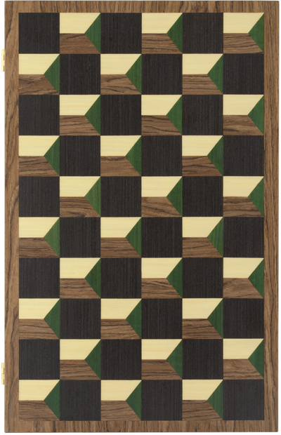 L'objet Brown Matis Backgammon Set In Brown Multi