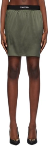 TOM FORD SSENSE EXCLUSIVE KHAKI MINISKIRT