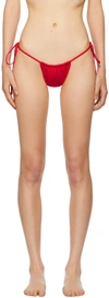 Frankies Bikinis Red Tia Bikini Bottom In True Red