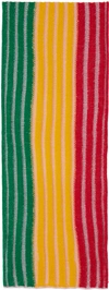 Stanley Raffington Ssense Exclusive Multicolor Plated Ribbed Scarf In Red/yellow/green