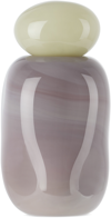 HELLE MARDAHL OFF-WHITE & PURPLE BON BON MEDI VASE