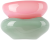 HELLE MARDAHL PINK & GREEN CANDY DISH SET