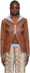 Stanley Raffington Ssense Exclusive Brown & Blue Sweater In Brown