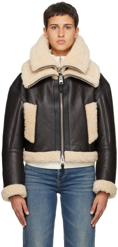 Mackage Brown Penelopa Leather Jacket