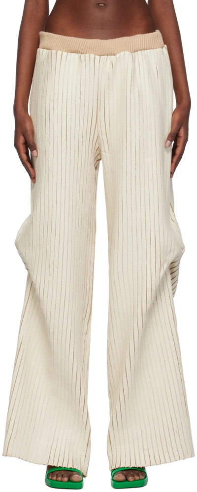 Stanley Raffington Ssense Exclusive Off-white & Beige Trousers In Cream