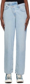 AGOLDE BLUE CRISS CROSS UPSIZED JEANS