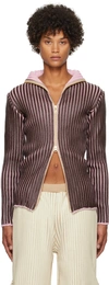Stanley Raffington Ssense Exclusive Brown & Pink Sweater In Dark Brown