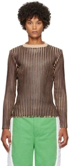 STANLEY RAFFINGTON SSENSE EXCLUSIVE BROWN SWEATER