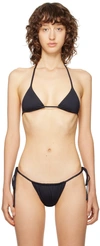 Frankies Bikinis Black Nick Bikini Top In Black