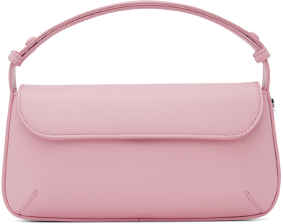Courrèges Sleek Leather Shoulder Bag In Pink
