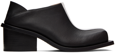 Fidan Novruzova Ssense Exclusive Black & White Fonda Chunky Heel Mules In Black/white