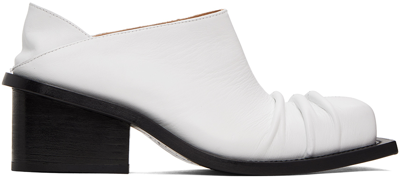 Fidan Novruzova Ssense Exclusive White Convertible Chunky Heel Mules