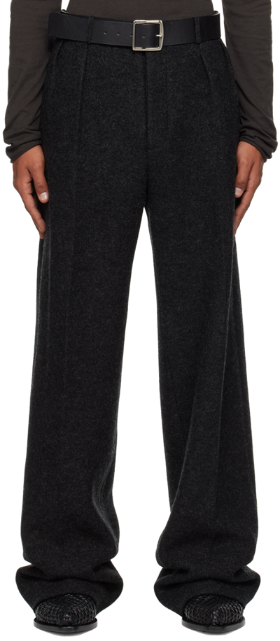 16arlington Ssense Exclusive Black Felix Trousers In Charcoal