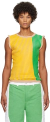 STANLEY RAFFINGTON SSENSE EXCLUSIVE GREEN & YELLOW TANK TOP