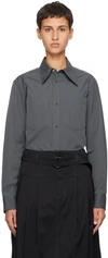 LEMAIRE GRAY POINTED COLLAR SHIRT