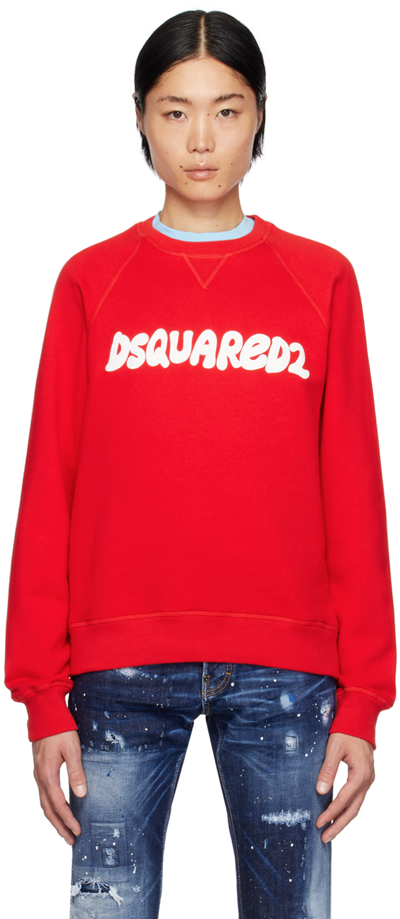 Dsquared2 Red Cool Fit Sweatshirt In 312 Red