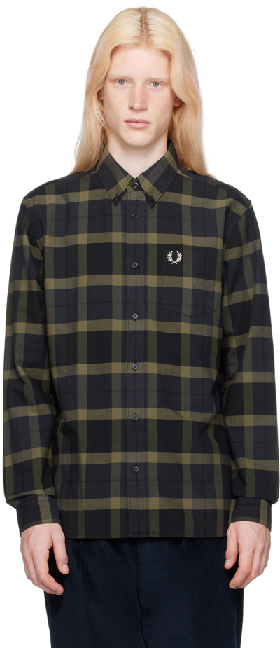 Fred Perry Checked Piqué Cotton Shirt In Multicoloured