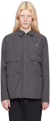 Fred Perry Gray Utility Jacket In G85 Gunmetal