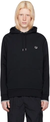 FRED PERRY BLACK TIPPED HOODIE