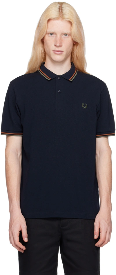 Fred Perry Navy 'the ' Polo In U42 Nvy/ntflk/fdgrn